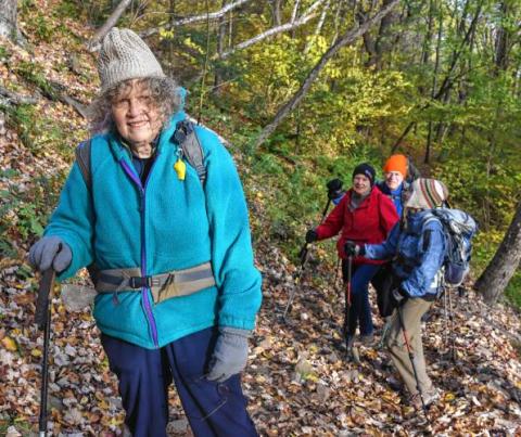 Jan Alicia Nettler and companions on the Seven Sisters Trail
